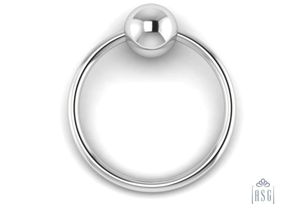 Sterling Silver Single Ring Teether Baby Rattle