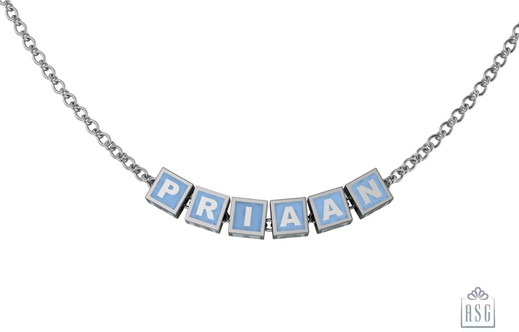 Sterling Silver Square Babykubes Necklace For Baby & Child Babykubes Kids Necklaces