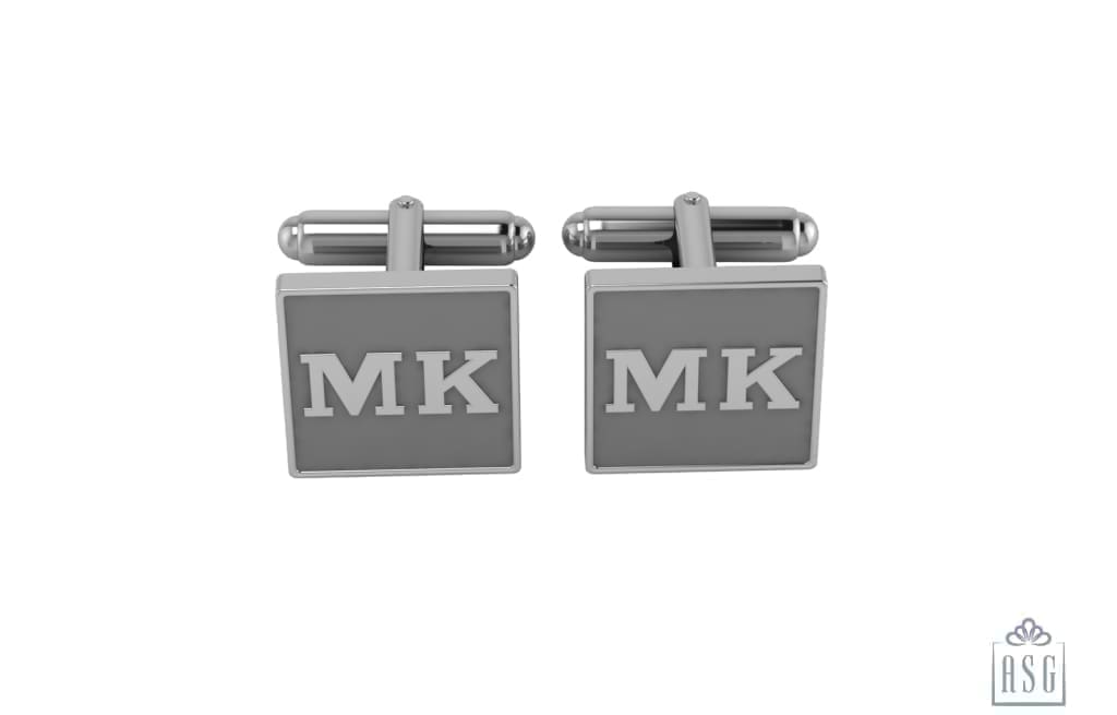 Personalised Sterling Silver Cufflinks Square For Men