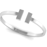 Sterling Silver Baby Cuff Kada 'T' design