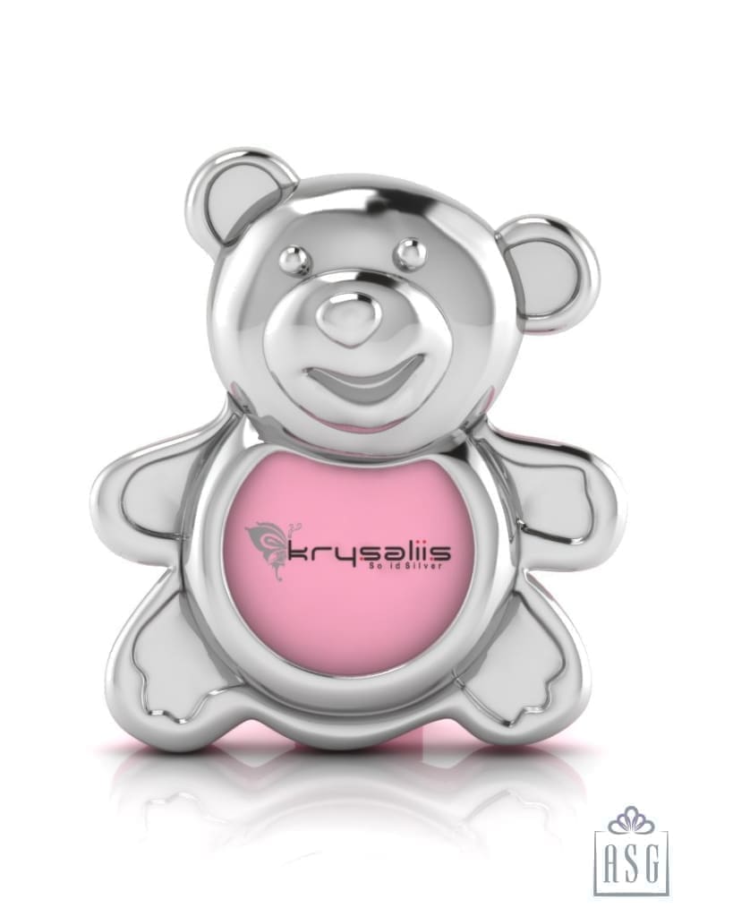 Silver Plated Teddy Photo Frame for Baby and Kids