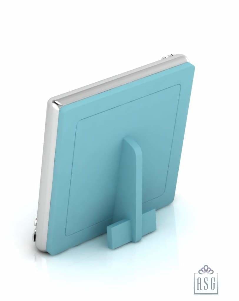 Silver Plated Photo Frame for Baby and Kids - Square with Teddy