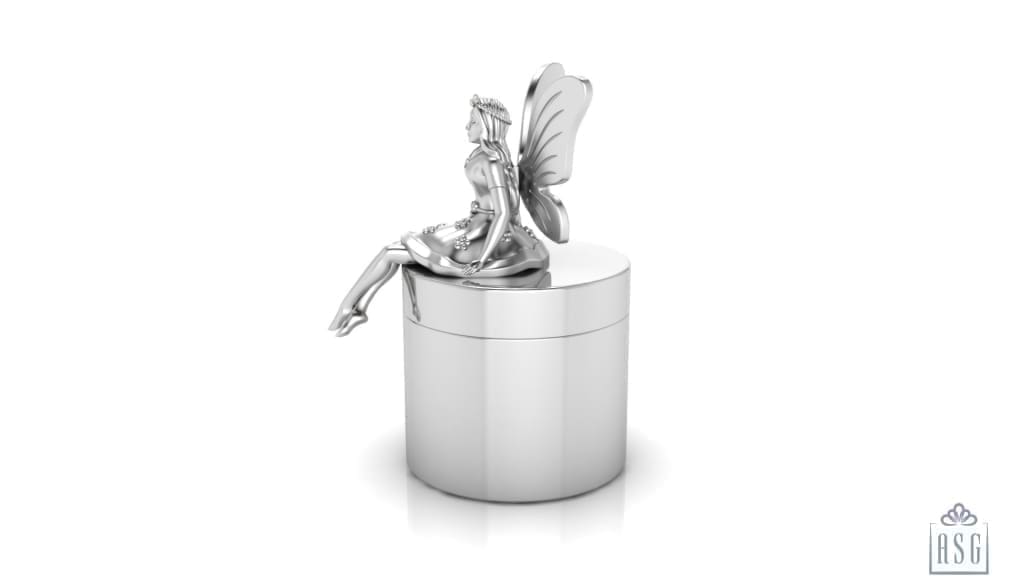 Sterling Silver Tooth Fairy Keepsake Baby Box