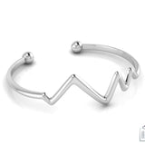 Sterling Silver Baby Cuff Kada with triangles design