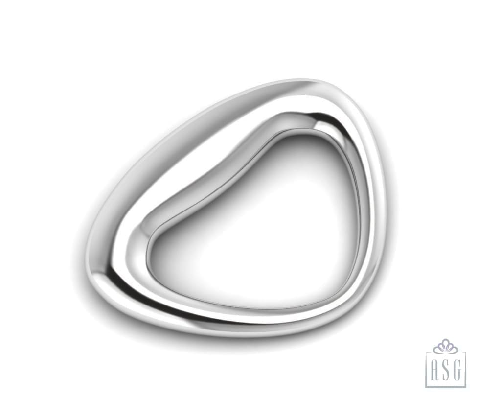 Sterling Silver Baby Rattle Triangular shaped