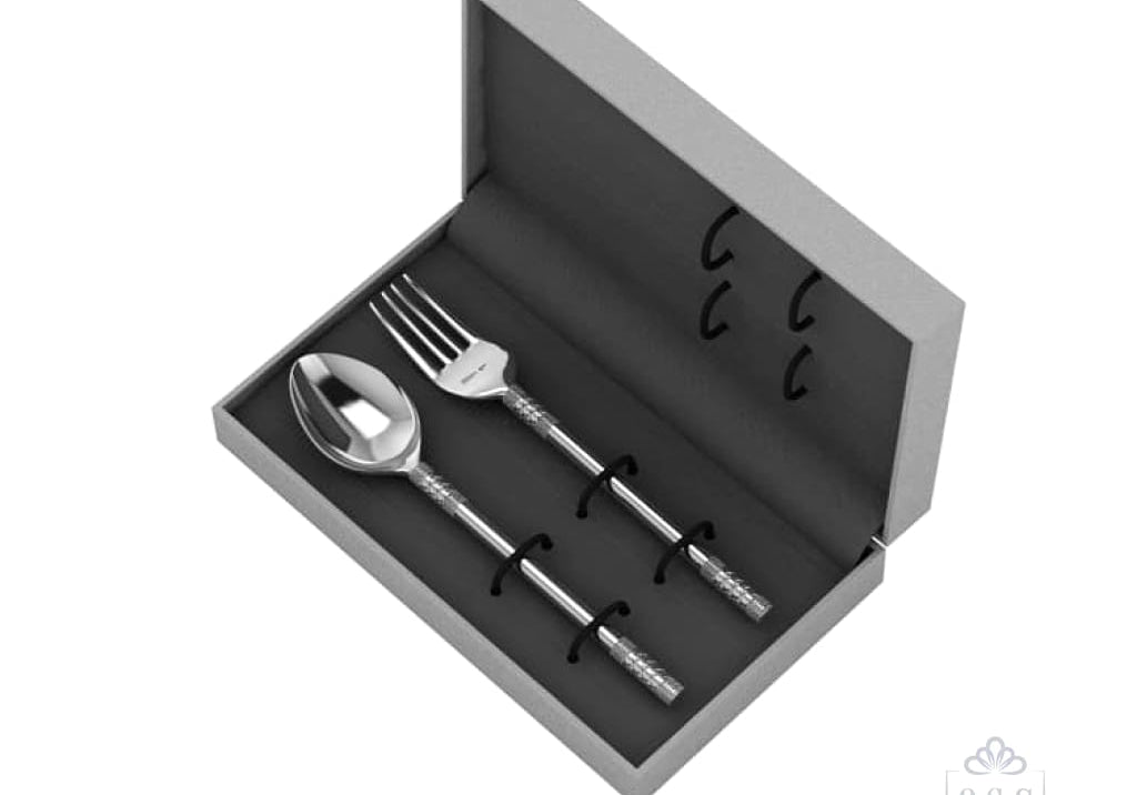 Sterling Silver Dinner Spoon & Fork Set - The Tubulaire Collection