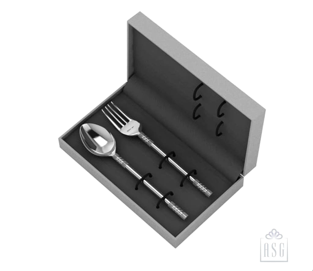 Sterling Silver Dinner Spoon & Fork Set - The Tubulaire Collection