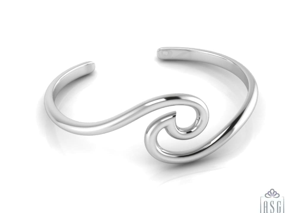 Sterling Silver Baby Cuff Kada twisted design