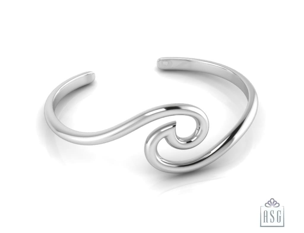 Sterling Silver Baby Cuff Kada twisted design