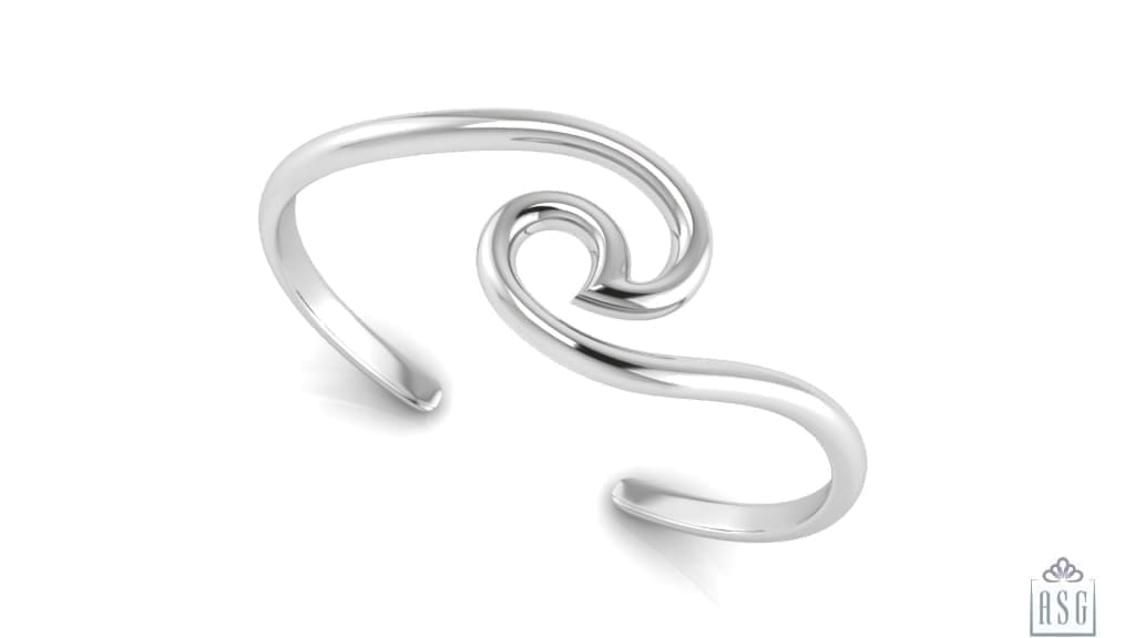 Sterling Silver Baby Cuff Kada twisted design