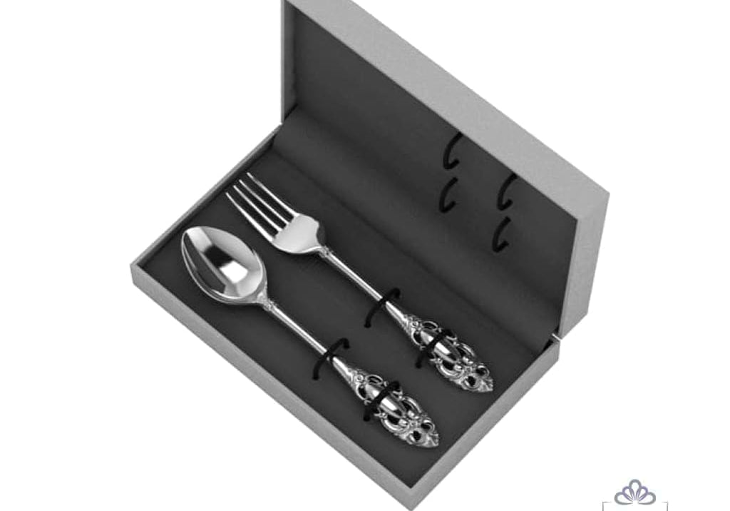 Sterling Silver Dinner Spoon & Fork Set - The Victorian Collection