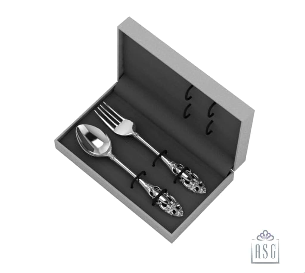 Sterling Silver Dinner Spoon & Fork Set - The Victorian Collection