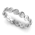 Sterling Silver Buttons Baby Bangle