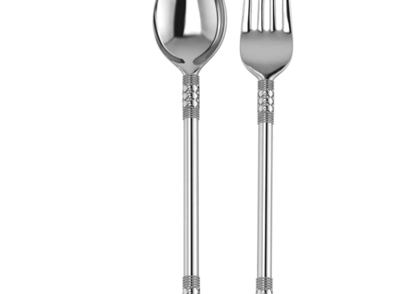 Sterling Silver Dinner Spoon & Fork Set - The Tubulaire Collection