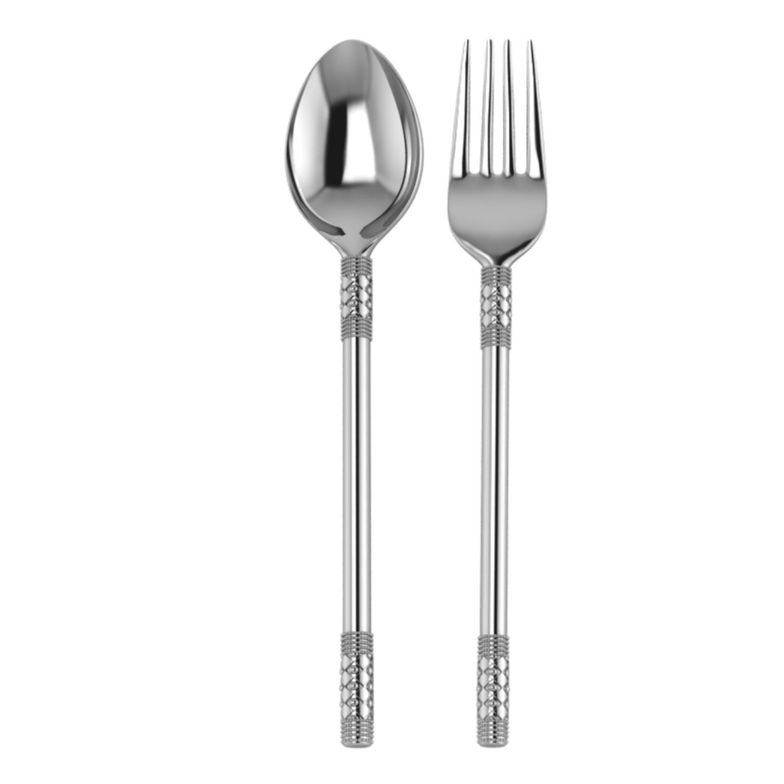 Sterling Silver Dinner Spoon & Fork Set - The Tubulaire Collection