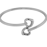 Sterling Silver Baby Bracelet - Flexible Heart