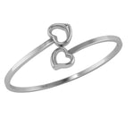 Sterling Silver Baby Bracelet - Flexible Heart