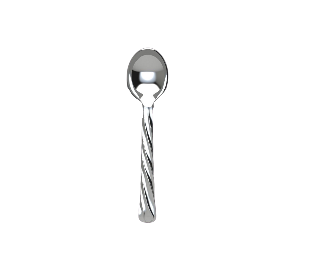 Silver Plated Gift Set For Baby - Hamper With 2 Ring Rattle And Twisted Spoon Hampers