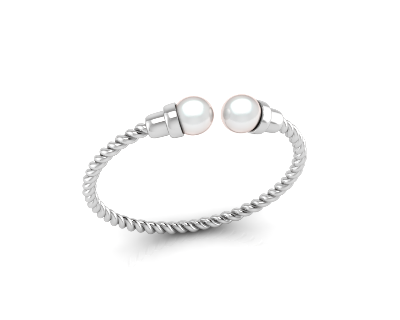 Buy Silver Handcrafted Pearl Bracelet |  magneticWhiteFlowerpearlBracelet/ZECT5 | The loom